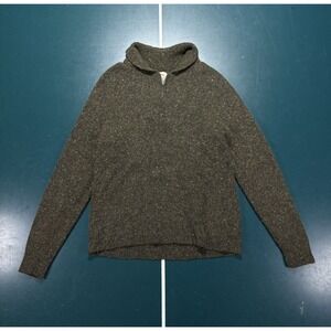 Brooks Brothers Red Fleece Sweater Men's XS Green‎ Marled Wool Knit Quarter Zip